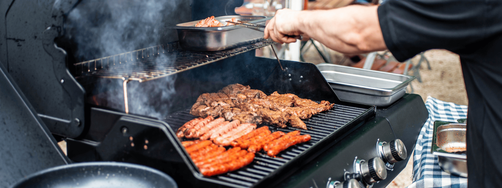 cooking on gas grill