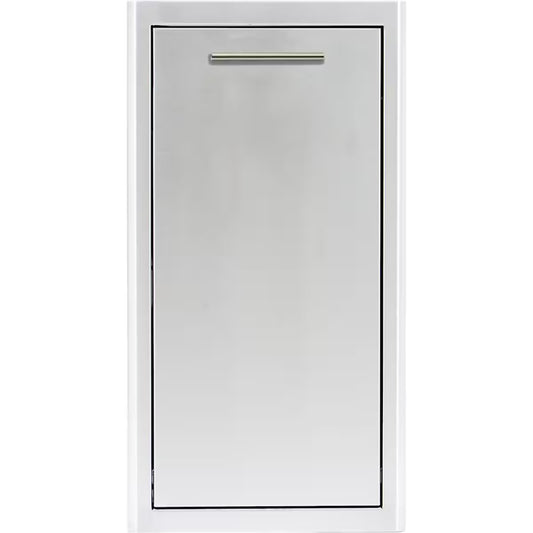 Blaze 13" Narrow Roll-Out Trash Bin in Stainless Steel (BLZ-TRNW-DRW-H)