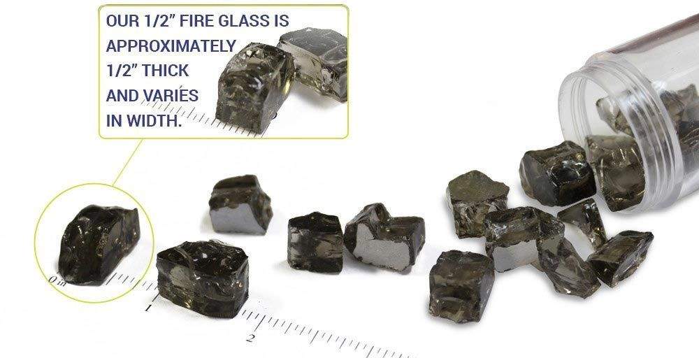 American Fire Glass 1/2-Inch Premium Fire Glass, 10-Pounds, Copper Reflective