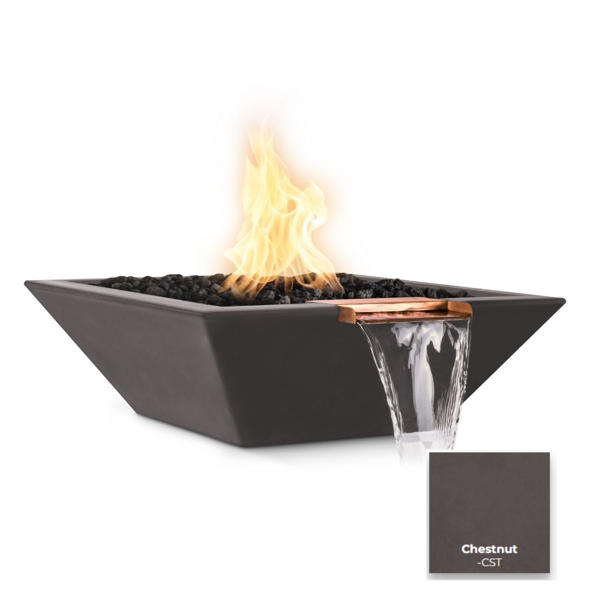 Maya Concrete Fire & Water Bowl