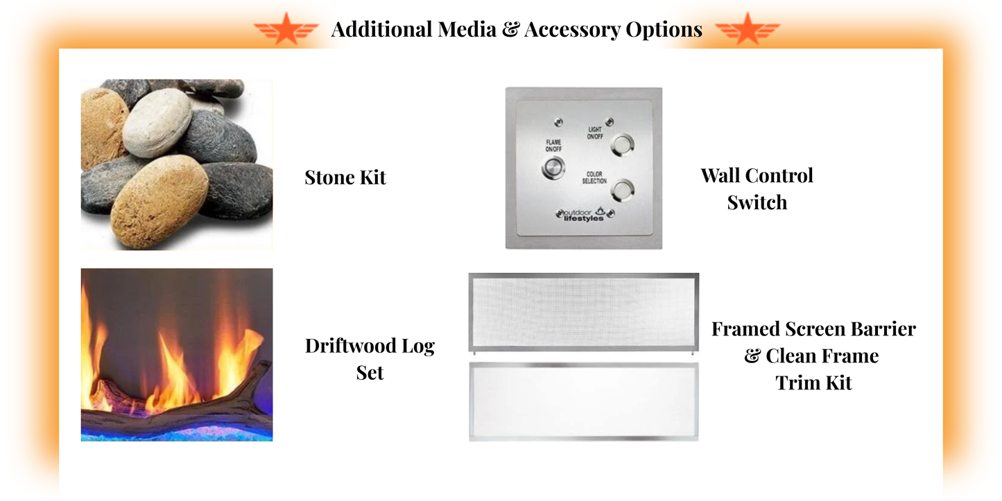 Majestic Lanai 48-Inch Outdoor Linear Vent Free Gas Fireplace