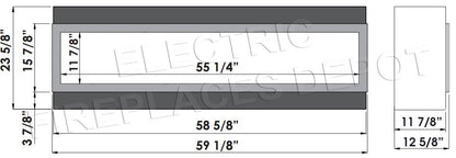 Amantii Panorama 60-inch Deep Built-in Indoor/Outdoor Linear Electric Fireplace