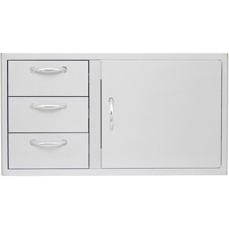 Blaze 39" Door & Drawer Combo in Stainless Steel Finish (BLZ-DDC-39-R)