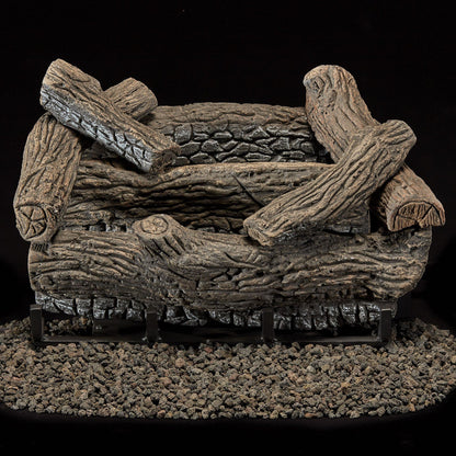 Monessen - Mountain Oak 30" Gas Log Set for Lumonessen Vent-Free Burner | MTNOK-30