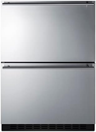 Summit Outdoor 24 Inch Wide 3.32 Cu. Ft. Refrigerator Drawers with Freezer and ADA Design - ADRD25OS