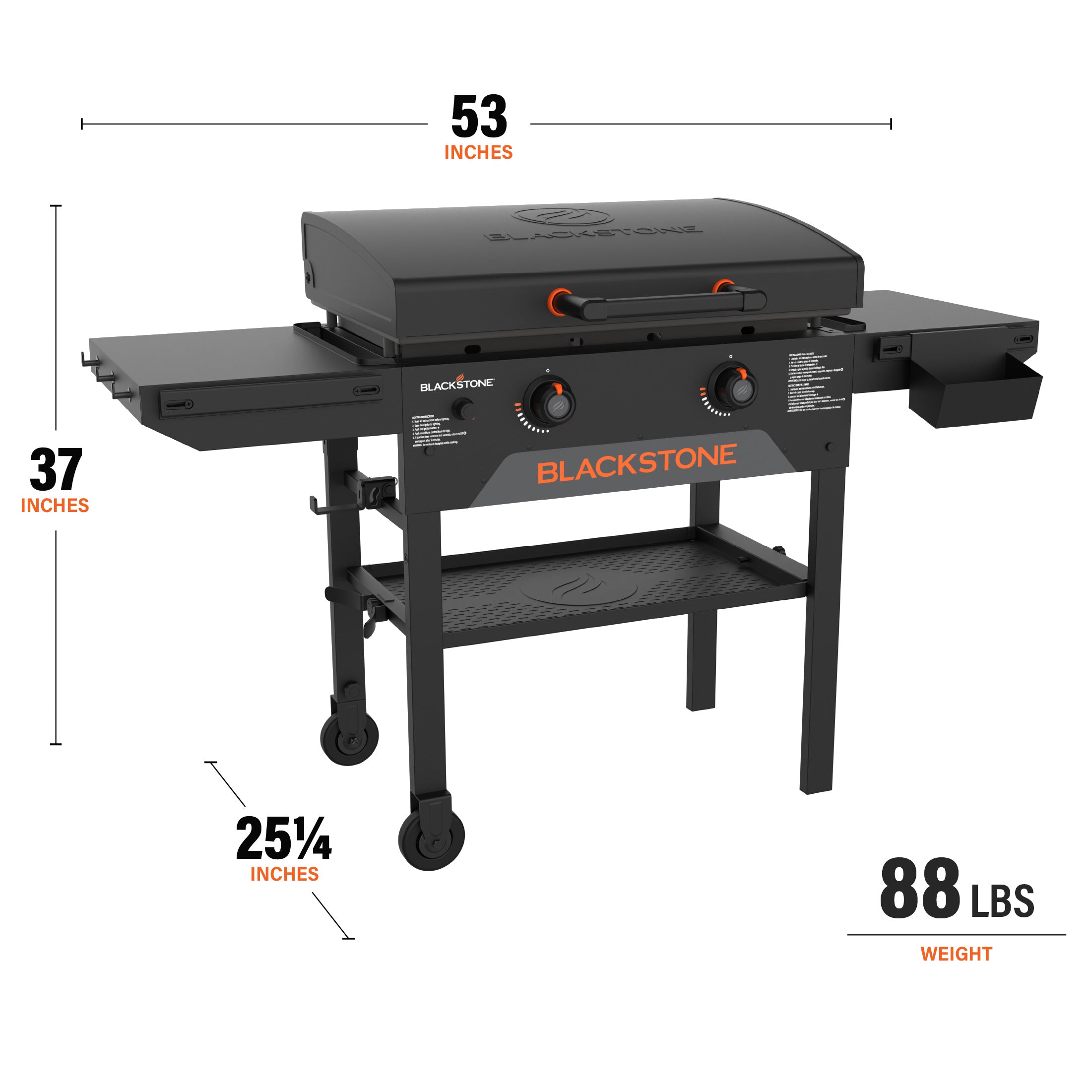 Blackstone 28" Omnivore Griddle With Hood Dimensions