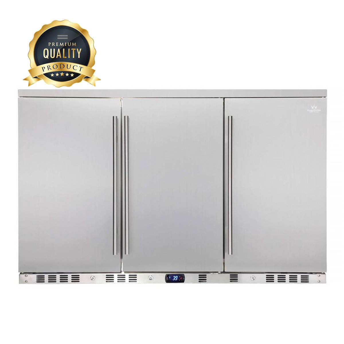 53 Inch Solid 3-Door Outdoor Beverage Drinks Cooler