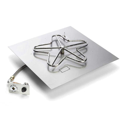 Square Flat Ignition Fire Pit Burner Kit Match Lit by HPC Fire