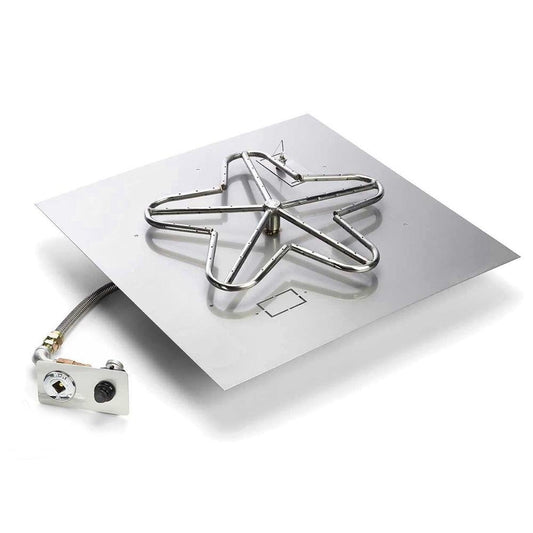 Square Flat Ignition Fire Pit Burner Kit Match Lit by HPC Fire