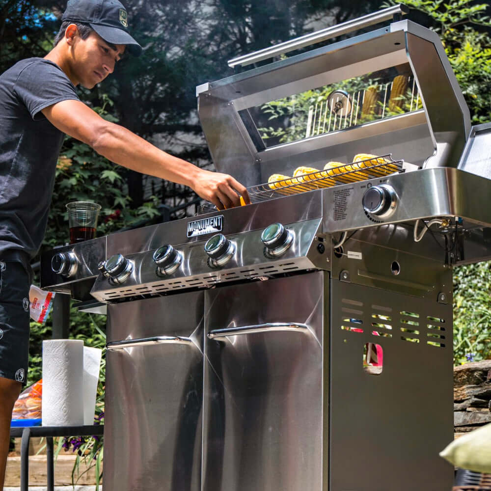 Monument Classic 4 Burner | Stainless Steel Infrared Propane Gas Grill