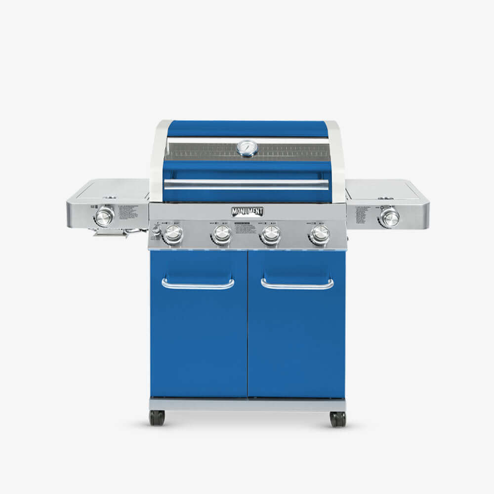 Monument Classic 4 Burner | Matte Blue Infrared Propane Gas Grill