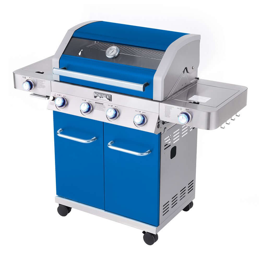 Monument Classic 4 Burner | Matte Blue Infrared Propane Gas Grill