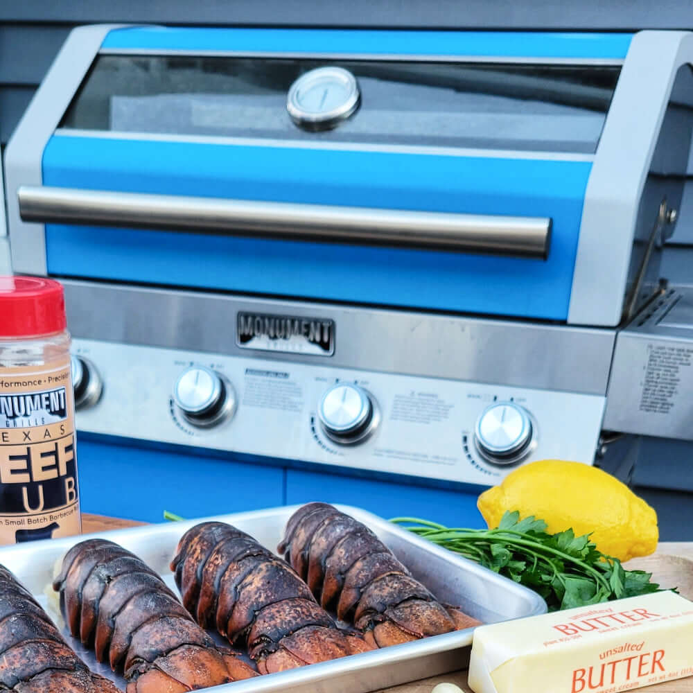 Monument Classic 4 Burner | Matte Blue Infrared Propane Gas Grill