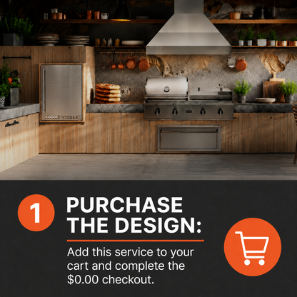 Custom Outdoor Kitchen 3D Design Service (100% Free)