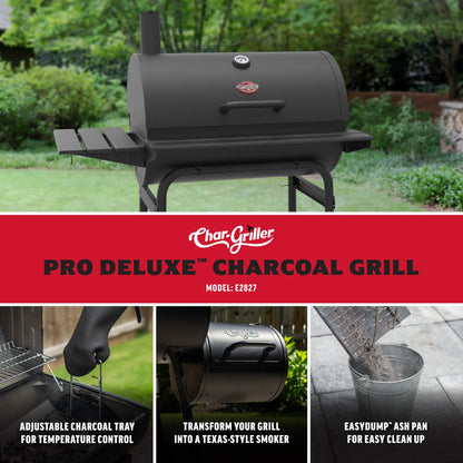 Char-Griller Pro Deluxe® Charcoal Grill