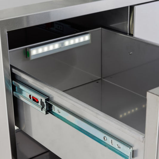 Blaze 32" Double Drawer Combo in Stainless Steel BLZ-DDC-R-LTSC