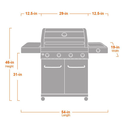 Monument Classic 4 Burner | Stainless Steel Natural/Propane Gas Grill