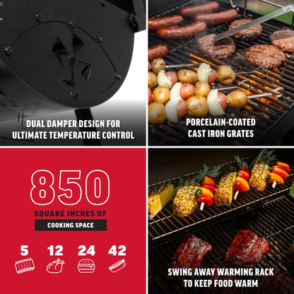 Char-Griller Pro Deluxe® Charcoal Grill