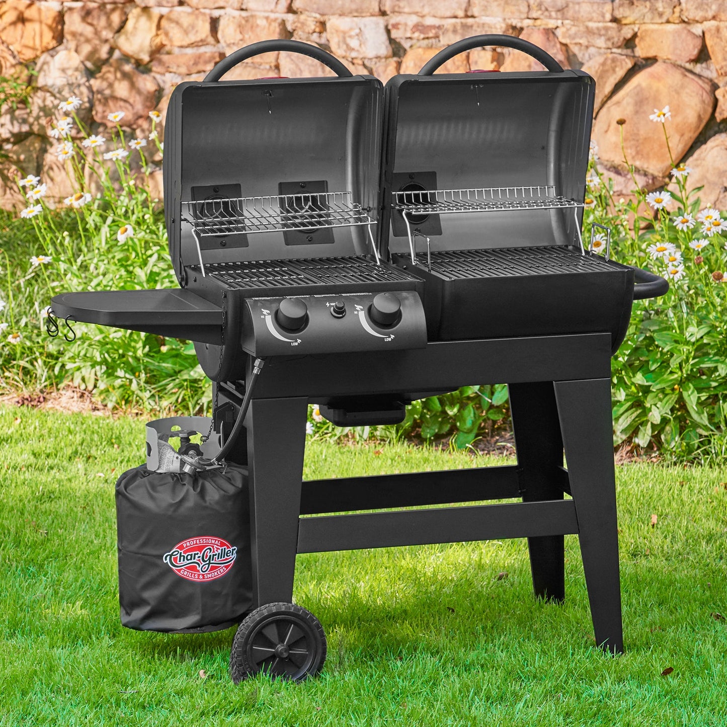 Char-Griller Dual Function 2-Burner Gas & Charcoal Grill