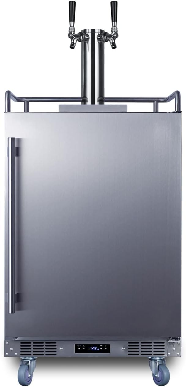 Summit SBC683OSTWIN 24" Wide Built-in or Freestanding Outdoor Rated Beer Kegerator