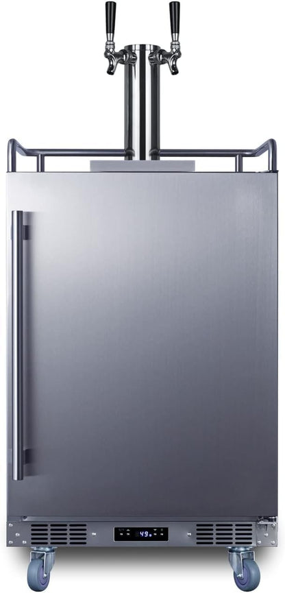 Summit SBC683OSTWIN 24" Wide Built-in or Freestanding Outdoor Rated Beer Kegerator