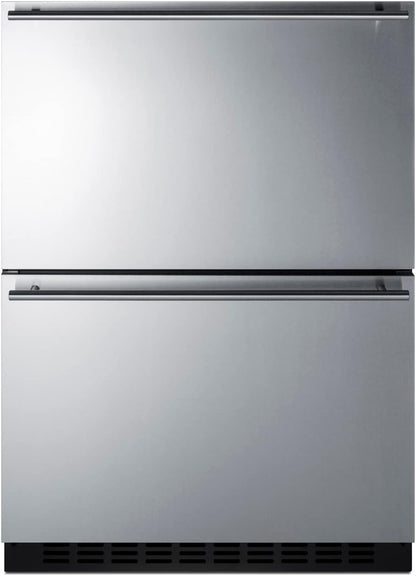 Summit Outdoor 24 Inch Wide 3.32 Cu. Ft. Refrigerator Drawers with Freezer and ADA Design - ADRD25OS