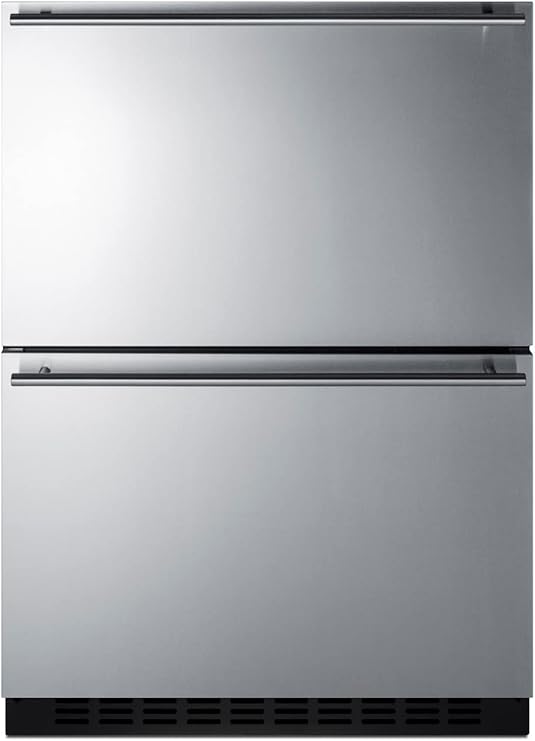 Summit Outdoor 24 Inch Wide 3.32 Cu. Ft. Refrigerator Drawers with Freezer and ADA Design - ADRD25OS