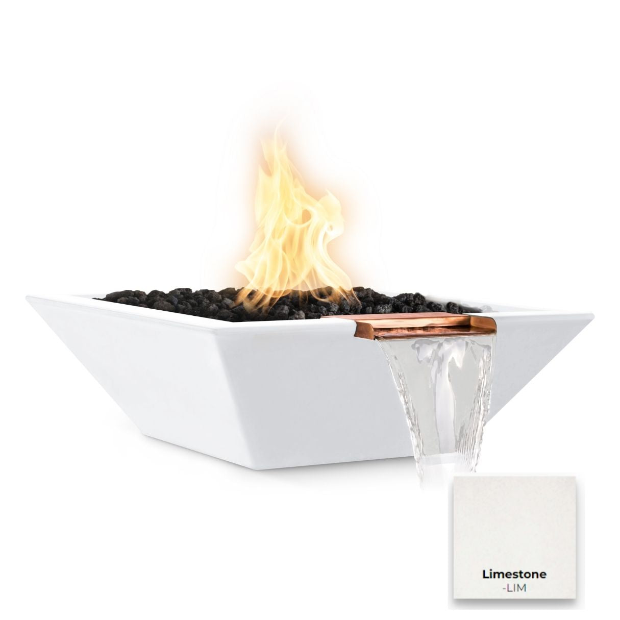 Maya Concrete Fire & Water Bowl