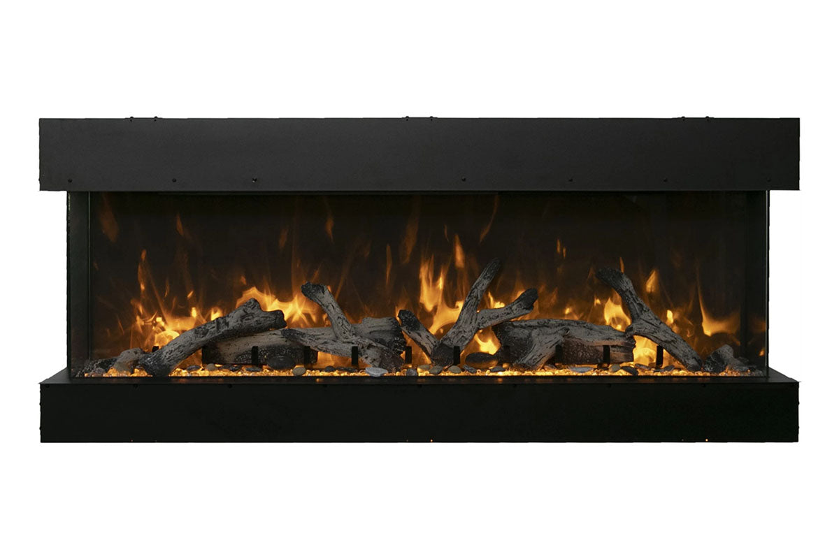 Amantii Panorama Tru View 60-inch 3-Sided View Built In Indoor/Outdoor Electric Fireplace