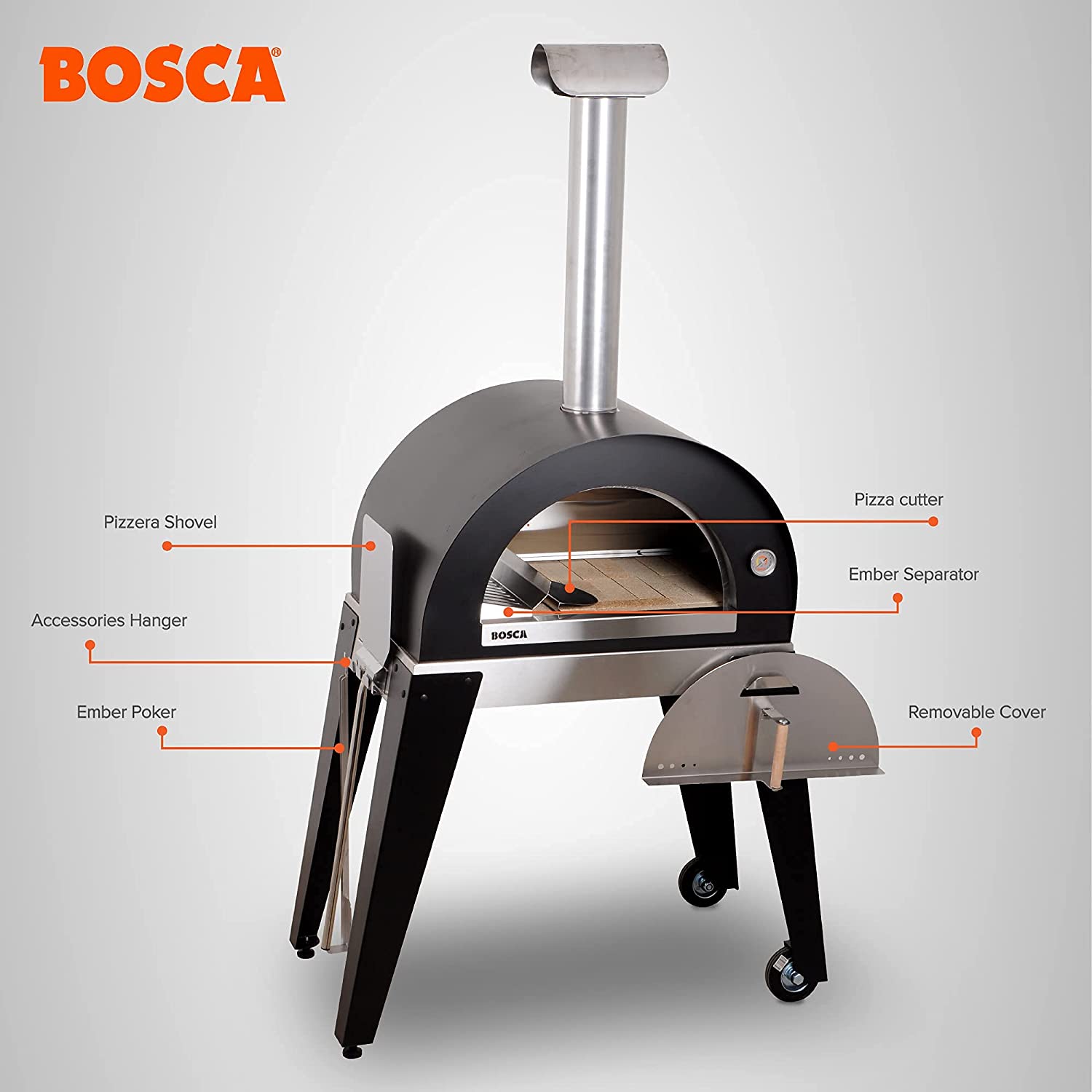 Bosca Nahuen 41 Inch Outdoor Wood Fired Pizza Oven