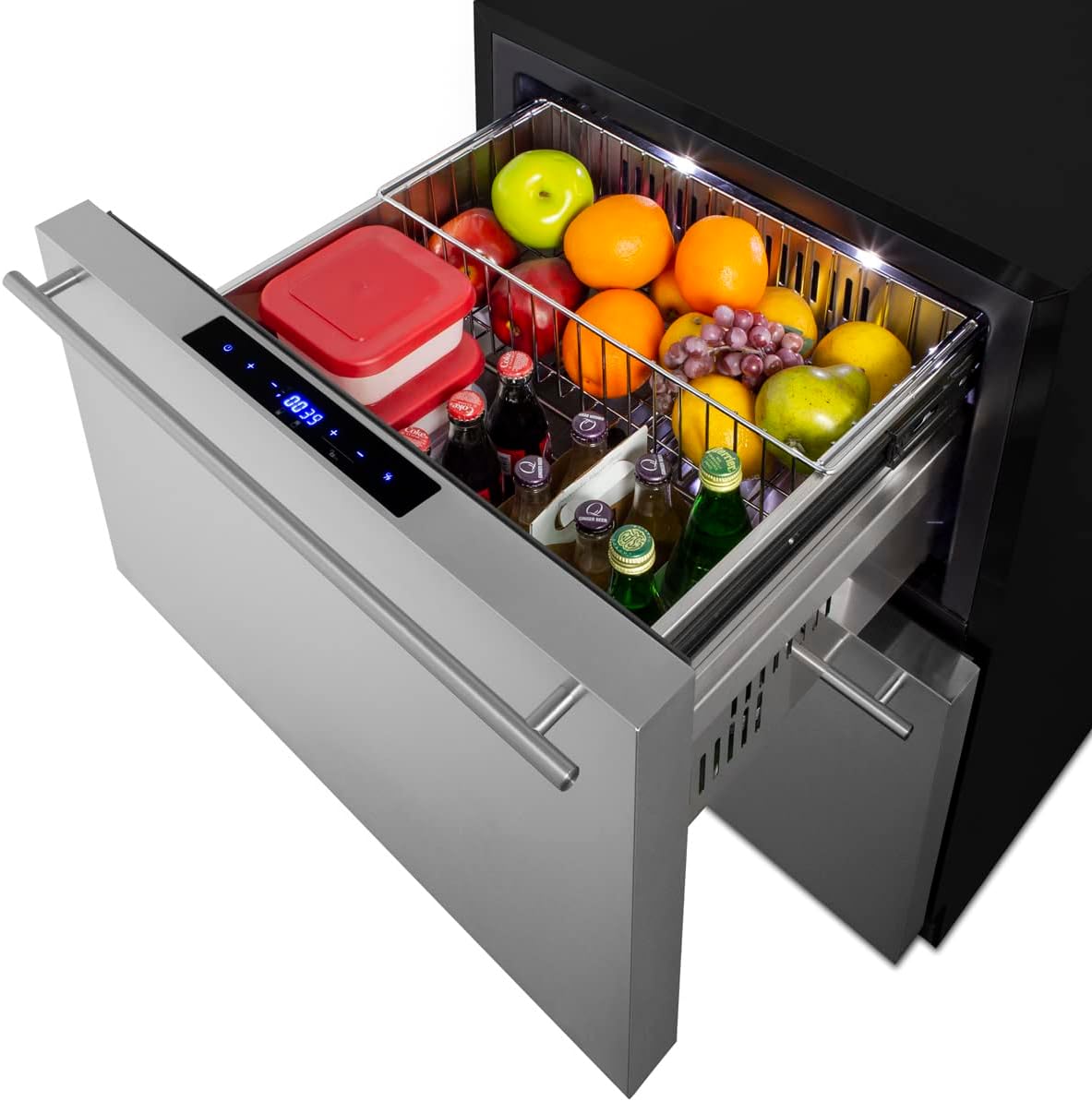Summit Outdoor 24 Inch Wide 3.32 Cu. Ft. Refrigerator Drawers with Freezer and ADA Design - ADRD25OS