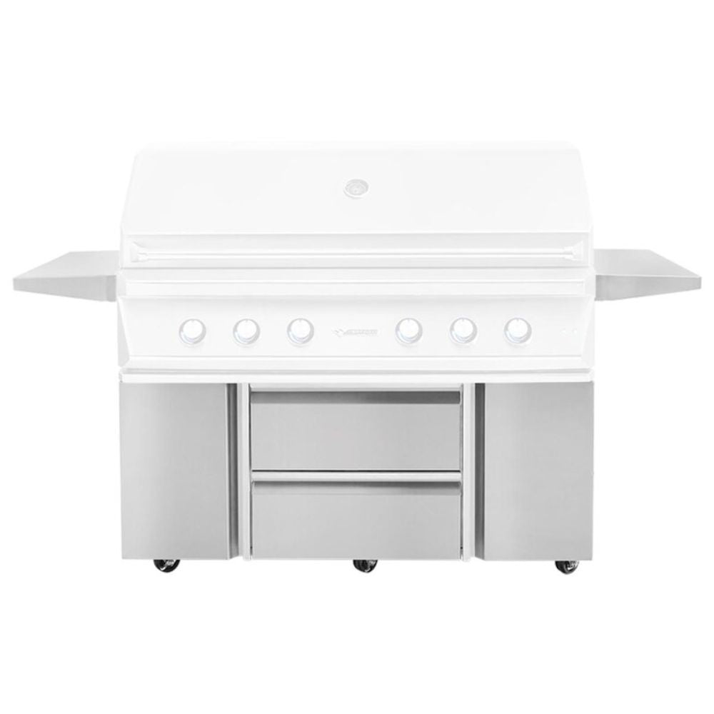 Twin Eagles 54-Inch Freestanding Grill Cart With Two Storage Drawers & Two Access Doors