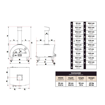 Alfa Moderno 15-Inch Portable Pizza Oven