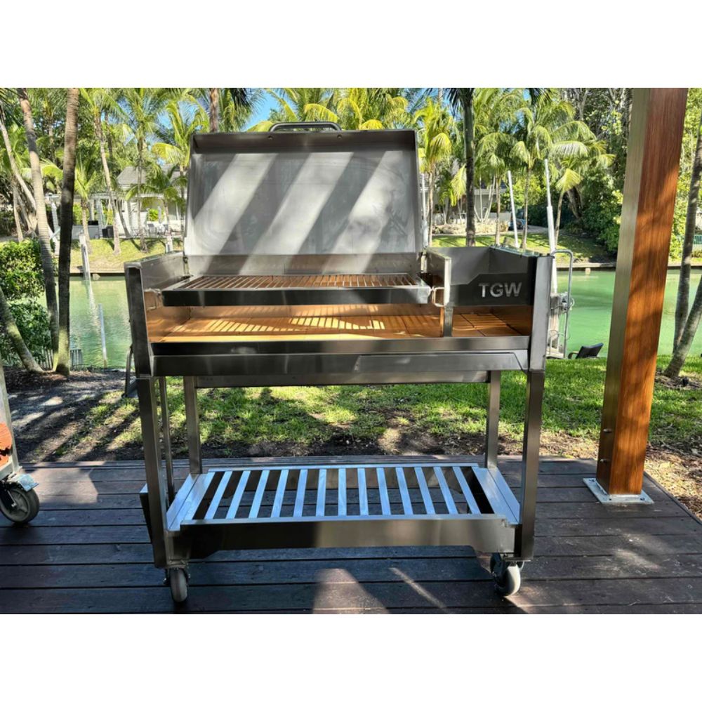 Tagwood BBQ Argentine Gaucho Stainless Steel Freestanding Charcoal Grill