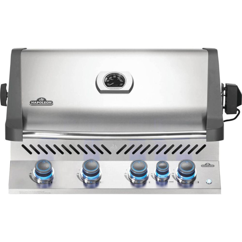 Napoleon BIP500RBNSS-3 Prestige 500 Built-in Natural Gas Grill with Infrared Rear Burner