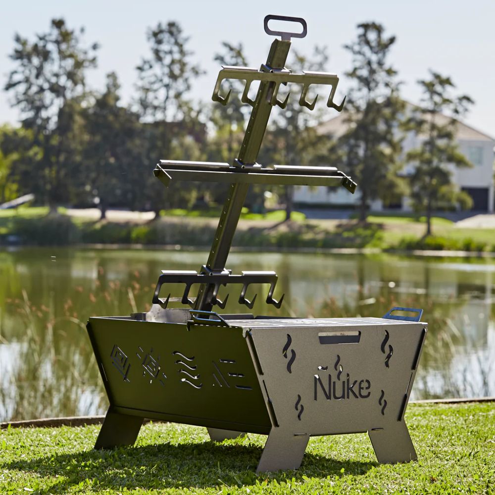 Nuke Huapi 70 Collapsible Argentine Fire Pit Grill – BBQ Generals