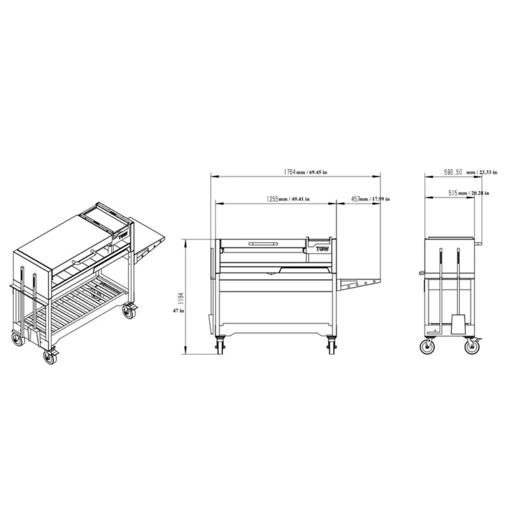 Tagwood BBQ Argentine Gaucho Freestanding Charcoal Grill