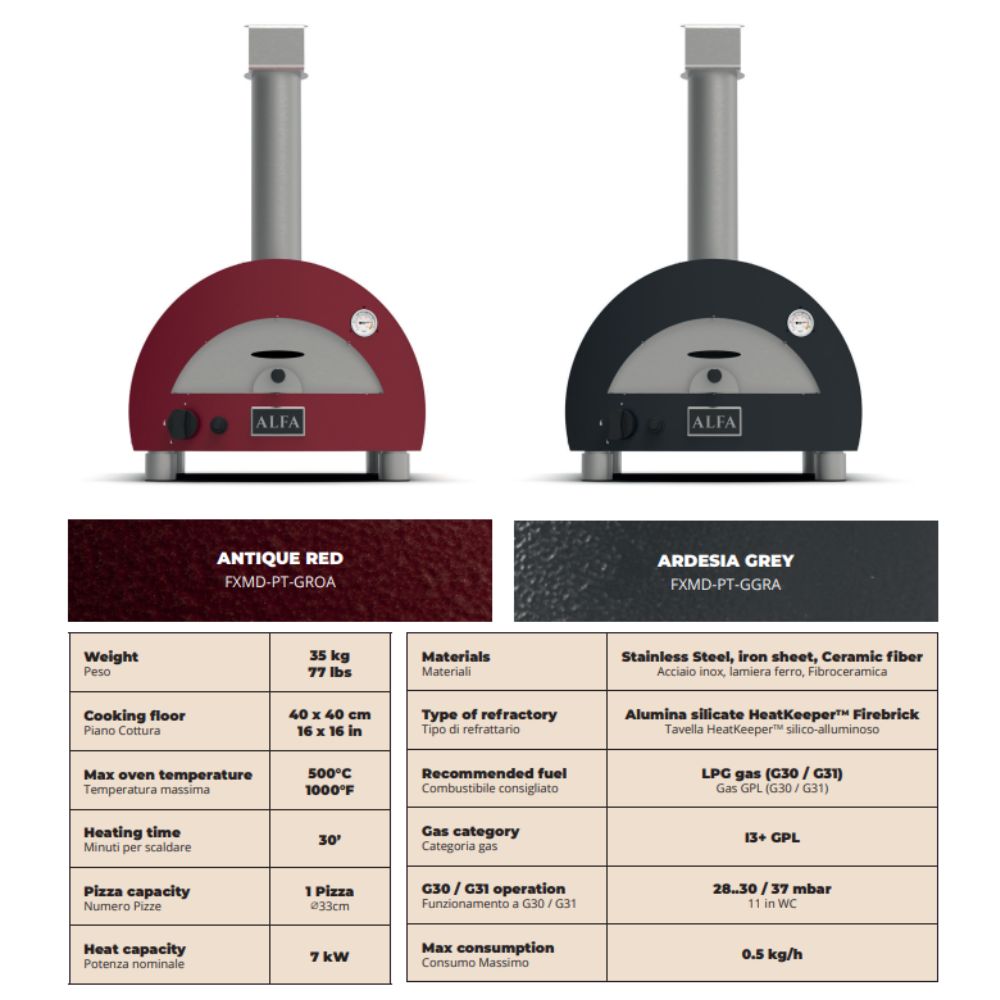 Alfa Moderno 15-Inch Portable Pizza Oven