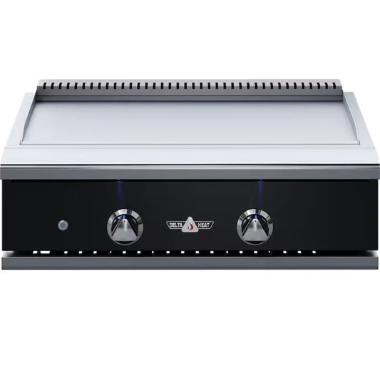 Delta Heat 32-Inch Built-In Gas Teppanyaki Grill with Black Control Panel