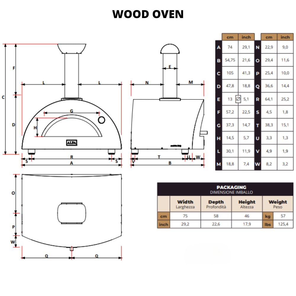 Alfa Moderno 1 Pizze Outdoor Gas Pizza Oven