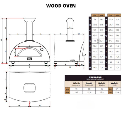 Alfa Moderno 1 Pizze Outdoor Gas Pizza Oven