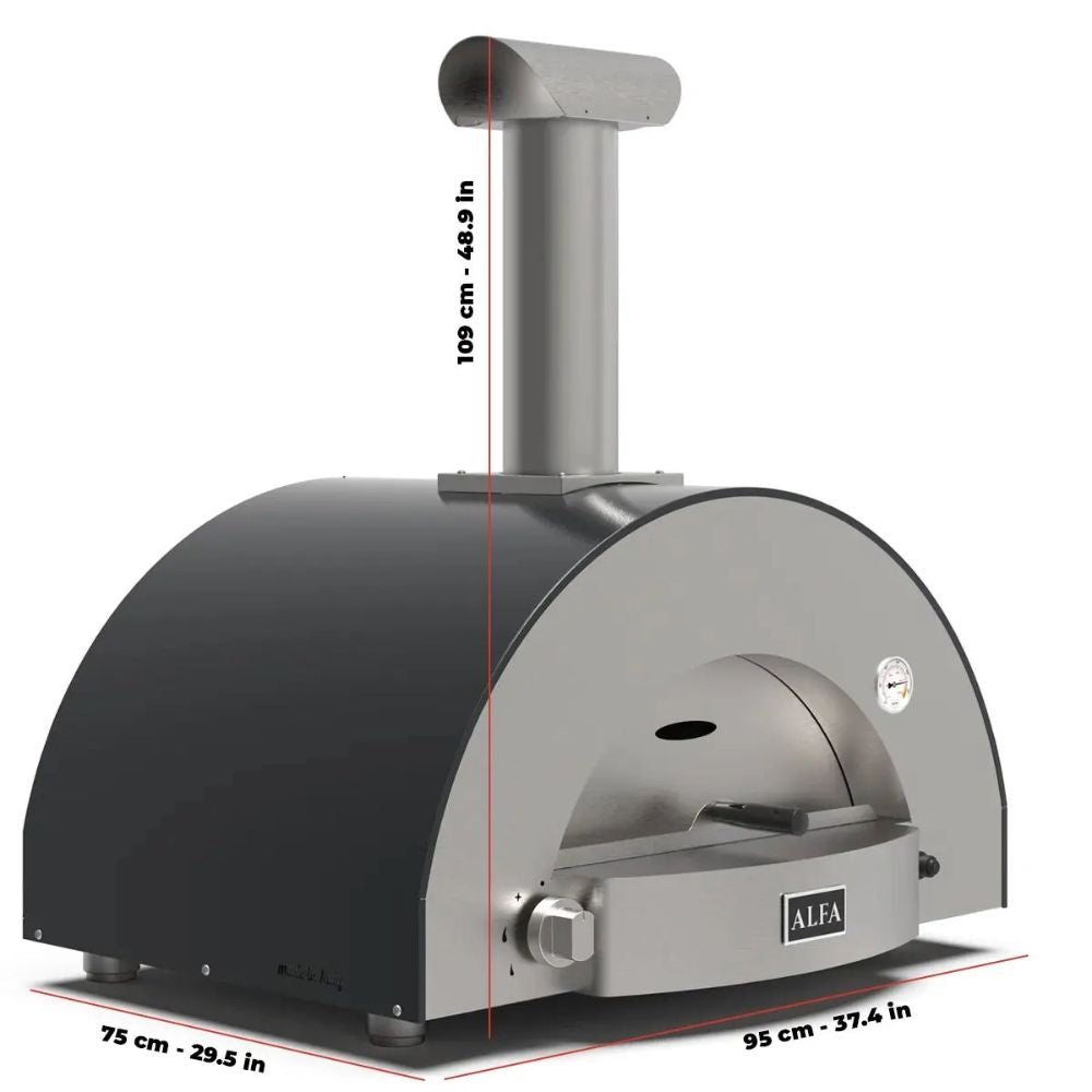 Alfa Classico 2 Pizze Grey Gas Pizza Oven