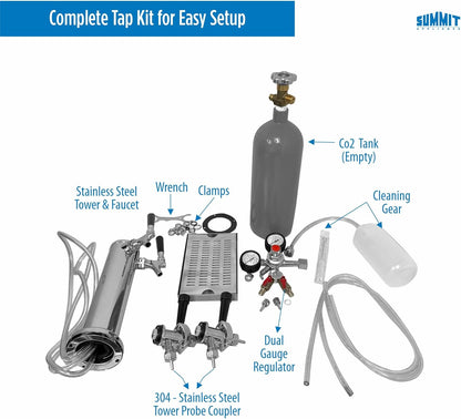 Summit SBC683OSTWIN 24" Wide Built-in or Freestanding Outdoor Rated Beer Kegerator