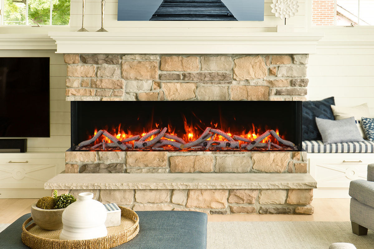 Amantii Panorama Tru View Slim 40-inch 3-Sided Built In Indoor/Outdoor Electric Fireplace