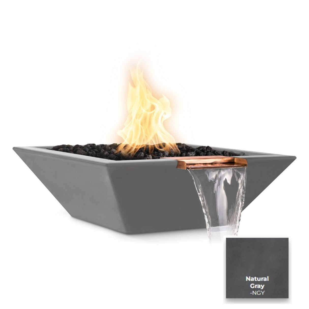 Maya Concrete Fire & Water Bowl