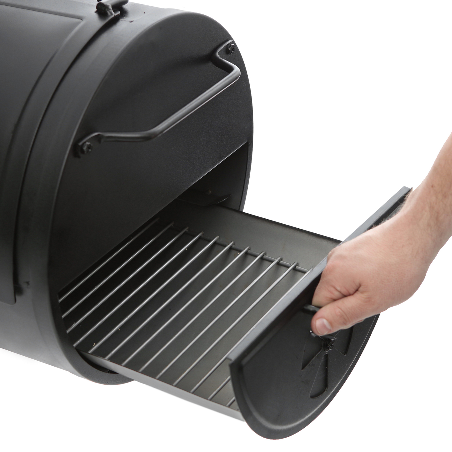 Char-Griller Side Fire Box/Tabletop Charcoal Grill With Metal Handle