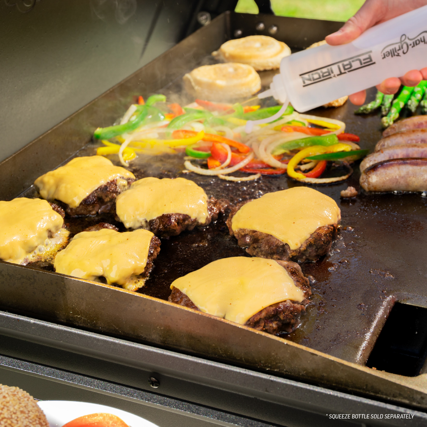 Char-Griller 3-Burner Flat Iron® Gas Griddle (Black)