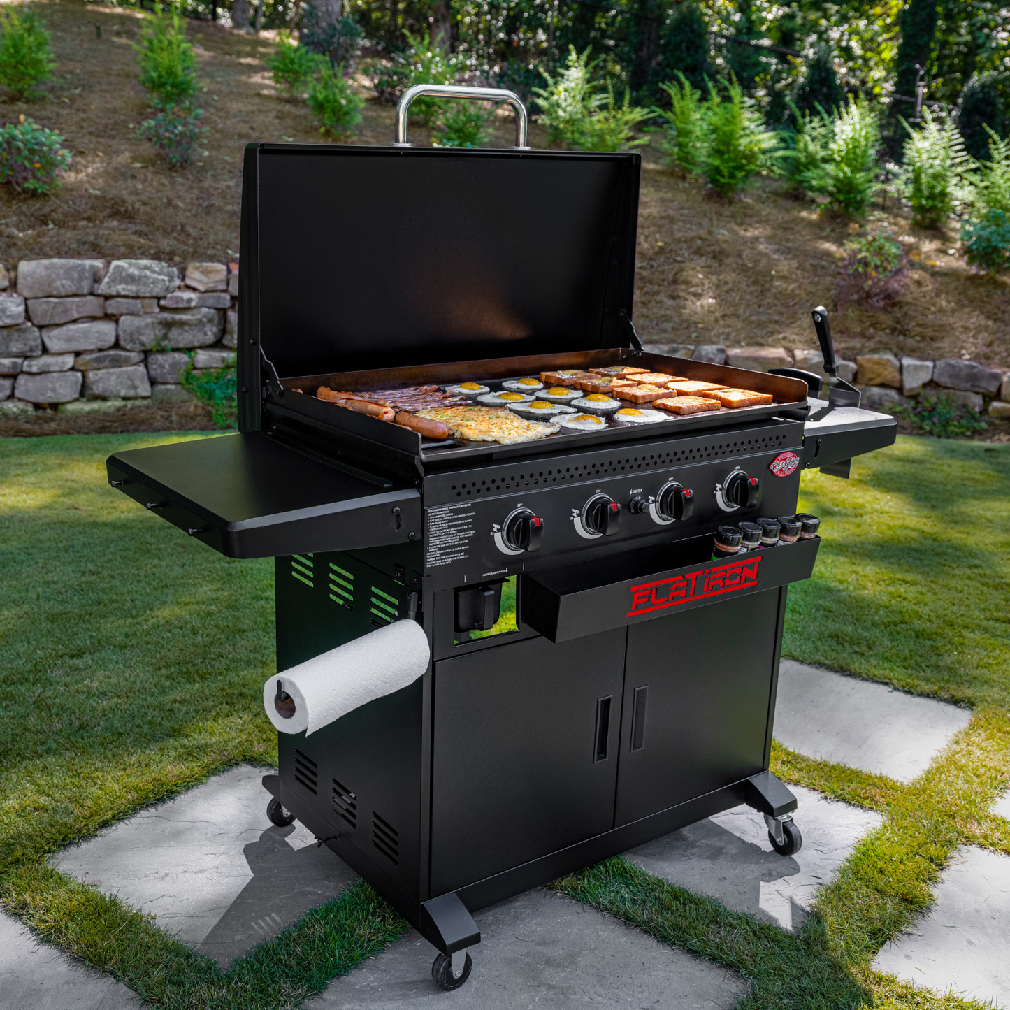 Char-Griller Flat Iron® 4-Burner Premium Gas Griddle