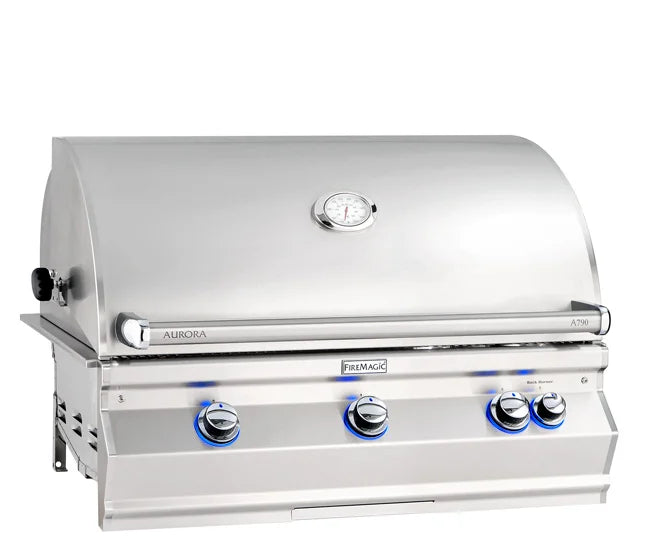 Fire Magic 36" 3-Burner Aurora Built-In Gas Grill w/ Rotisserie & Analog Thermometer (A790i)