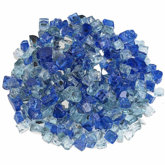 American Fire Glass 1/2-Inch Premium Fire Glass, 10-Pounds, Bora Bora Reflective